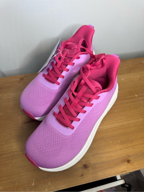 Shoes - Women's Pink Lace-Up Athletic Sneakers
